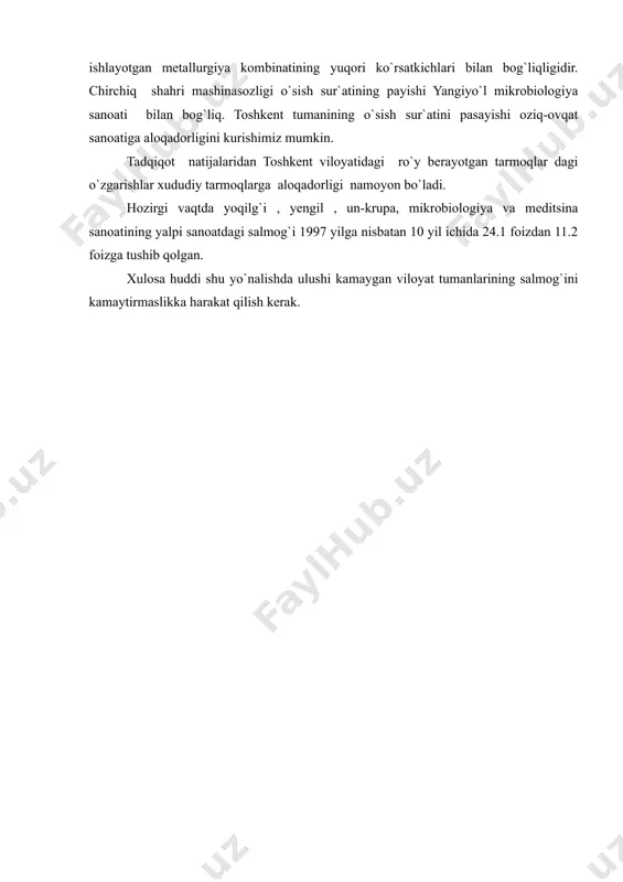 toshkent viloyati sanoatida tarkibiy o'zgarishlar - Page 4