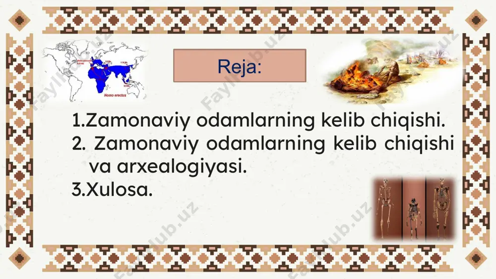n jarayon evolyutsiya bugungi kunda zamonaviy fanda insonning vujudga kelishi xaqidagi asosiy ta’limotlardan hisoblanadi. evolyutsiyaning hozirgi kundagi modelini fanda birinchi bo‘lib ch. darvin kiritgan. 1959 yilda darvining fikriga ko‘ra yerda hayotning davomiyligi barcha geologik davrlarda turlarning bir biridan ko‘payganligi bilan izohlaydi. xo‘sh evolyutsion jarayon o‘zi nima? neandertallar anatomiyasi o`zida boshqa gominidlarda ham uchrovchi primitiv belgilar va o`zi uchun qulay bo`lgan xususiyatlarni aks ettirgan. muskullarning kuchli rivojlanganligi va uncha baland bo`lmagan bo`y-bast ularning umumiy xususiyati hisoblanadi. jismoniy holatning bu shaklda bo`lishi neandertallarning har kuni og`ir mehnat bilan shug`ullanganligidan dalolat berib turadi. . neandertallar yevropa va yaqin sharq juda ko`p vaqt davomida (150 000-30 000 ming y.) pleystosen oxirida- muzlik davrining so`ngida bir muncha sovuq iqlim sharoitida yashaganlar. nyu-meksika universiteti antropologi erik trinkaus bosh chanog`ining ham tuzilishi ham ularni sovuqqa moslashganliklarini ko`rsatib berishi to`g`risidagi fikrga keldi. bunda neandertallarning peshanasi yapasqi, burni katta bo`lib, burun kovagining kattaligi sovuq havoni isitib berishga mo`ljallangan. boshqa …