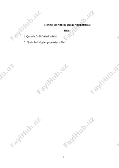 qorinning chuqur palpatsiyasi — DOCX