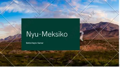 nyu-meksiko — PPTX