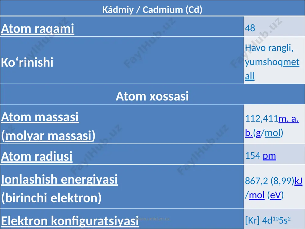 kadmiy elementi - Page 3