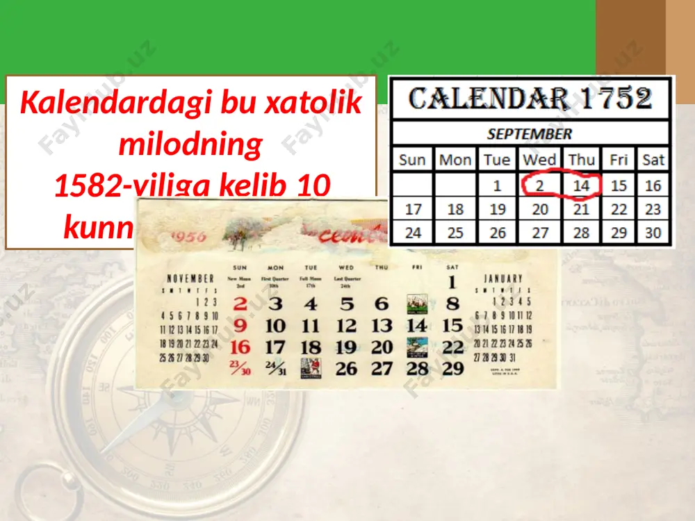 prezentatsiya "zamonaviy kalendarlar va ularning vujudga kelishi" - Page 5