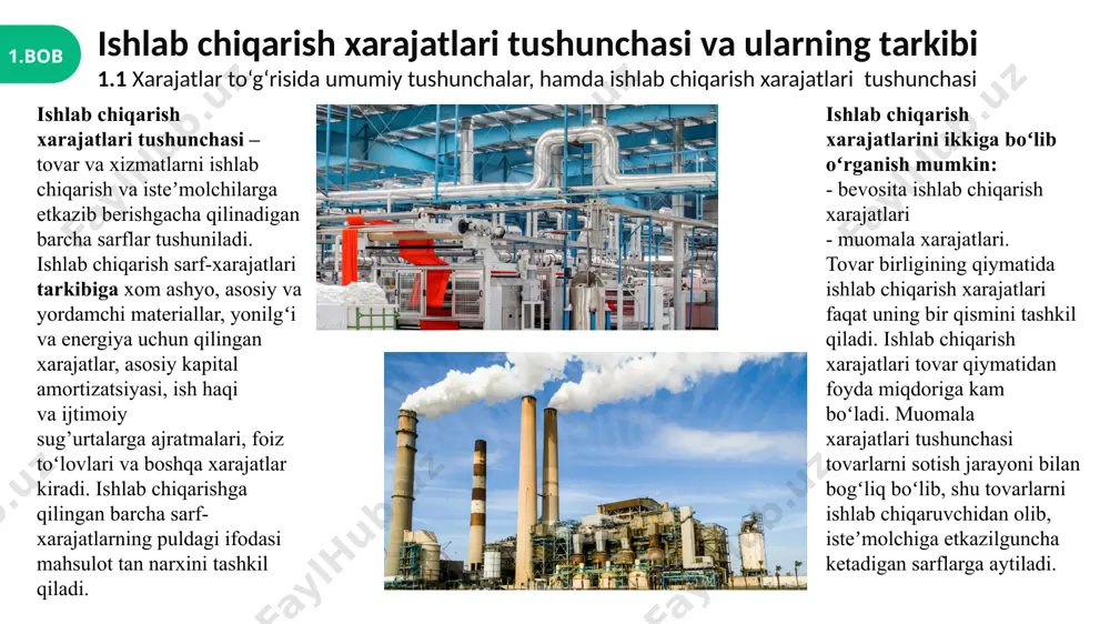 a rioya qilish katta ahamiyatga ega. asbob-uskunalarni asrash, dori sarflarini kamaytirish, material shuningdek, boshqa xarajatlarni qisqartirish bilan jonli mehnat sarfini tejash bilan xarajarlarni kompleks qisqartirishga erishish mumkin, sifatni saqlagan holda amaldagi jihozlarni zamonaviylashtirsh hamda qo‘llanilayotgan texnikadan foydalanishni hisobga olgan holda ishlab chiqarish xarajatlarini anchagina kamaytirishga erishish mumkin yangi texnikani joriy qilish va mahsulot tayyorlash texnologiyasini takomillashtirish xarajatlar kamayishiga kompleks ta’sir ko‘rsatadi. mahsulot ishlab chiqarish xarajatlaridan chiqqan ishlab chiqarish chiqindilaridan maksimal foydalanish ! xulosa o’zbekiston iqtisodiy tizimi transformatsiyasi raqobatchilik muhitida bozorning mutanosib talablariga ko’ra tub iqtisodiy islohotlarni amalga oshirish va xo’jalik yuritishning yangi ishtirokchilarining (sub’ektlarining) shakllanishiga sabab bo’ldi. ular faoliyatini samarali tashkil etish bugungi kuning eng dolzarb iqtisodiy masalalaridan biri milliy iqtisodiyotni modernizatsiyalash jarayonini jadallashuviga xizmat qiladi. bu boradagi vazifalarni hal etishda, mavjud ishlab chiqarish sub’ektlarini xarajatlarini qayta ko‘rib chiqish, shuningdek, nodavlat va yuridik tashkilotlar xarajatlarini qisqartirishga erishish muhum yo‘l hisoblanadi. xulosa o’rnida shuni aytamizki mamlakatimiz taraqqiyotining ijtimoiy yo’naltirilgan bozori iqtisodiyoti …