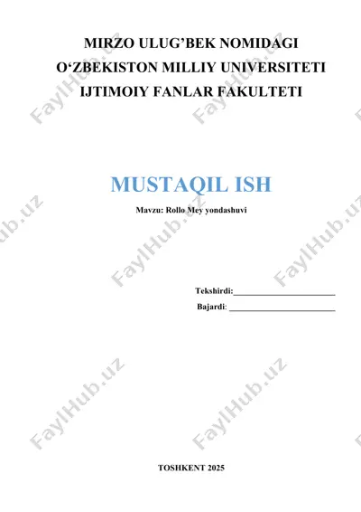 rollo mey yondashuvi — DOCX