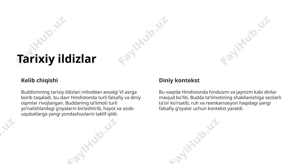 udda va boshqa xudolarga sig'inish ibodatxonalardagi marosimlar va marosimlar orqali ifodalanadi. 3 marosimlar marosimlar va urf-odatlar turli xil ibodat va bayramlarni o'z ichiga oladi. buddizmning turlari teravada, mahayana va vajrayana kabi buddizmning turli maktablari mavjud. ularning har biri butun dunyoda buddizm madaniyati va falsafasini boyitgan budda ta'limotining o'ziga xos amaliyoti va talqiniga ega. teravada buddaning dastlabki ta'limotlari va meditatsiya amaliyotlariga e'tibor qaratadi. mahayana bodxisattva yo'liga urg'u beradi va rahm-shafqatga urg'u beradi. vajrayana o'zining chuqur marosimlari va ta'limotlari bilan mashhur. axloqiy me'yorlar beshta amr buddizm axloqiy me'yorlarning muhimligini ta'kidlab, hayot, mulk va halollikni hurmat qilishni o'rgatadigan beshta amrni taklif qiladi. rahmdillik rahmdillik buddizm tomonidan ilgari surilgan markaziy qadriyat bo'lib, boshqalar bilan muloqot qilish uchun asosdir. zamonaviy tendentsiyalar 1 2 3 neo-buddizm neo-buddizm an'anaviy buddist g'oyalarini psixologiya kabi zamonaviy yondashuvlar bilan birlashtiradi. g'arbda buddizm buddizmning g'arbiy talqinlari ko'pincha meditatsiya va ruhiy farovonlikka qaratilgan. ijtimoiy harakatlar ba'zi zamonaviy buddist harakatlar ijtimoiy adolatni faol …