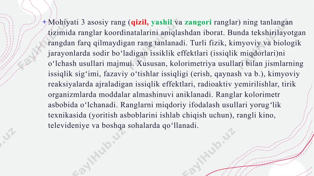 bo’lib, u erda suv harorati o’zgarishini o’lchash uchun termometr ishlatiladi. biroq, murakkabroq kalorimetrlarning ko’p turlari mavjud. asosiy tamoyil shundaki, yonish kamerasi tomonidan chiqarilgan issiqlik suvning haroratini o’lchanadigan darajada oshiradi. keyin harorat o’zgarishi a va b moddalar reaksiyaga kirishganda a mol moddaning entalpiya o’zgarishini hisoblash uchun ishlatilishi mumkin. amaldagi tenglama: q = cv(tf - tmen ) bu erda: q - jyullarda issiqlik miqdori cv - kalvinimetrning kelvin uchun juldagi issiqlik quvvati (j / k) tf va tmen oxirgi va dastlabki haroratdir kalorimetr tarixi. birinchi muz kalorimetrlari jozef blekning 1761 yilda kiritilgan yashirin issiqlik kontseptsiyasi asosida qurilgan. antuan lavuazye 1780 yilda kalorimetr atamasini qorni eritish uchun ishlatilgan dengiz cho’chqasining nafas olishidan foydalanadigan apparatni tavsiflash uchun ishlatgan. 1782 yilda lavuazye va pyer-simon laplas muz kalorimetrlari ustida tajriba o’tkazdilar, unda muzni eritish uchun zarur bo’lgan issiqlik kimyoviy reaktsiyalar natijasida issiqlikni o’lchash uchun ishlatilishi mumkin edi. kalorimetr ishlash sxemasi kalorimetr turlari. kalorimetrlar asl muz kalorimetrlaridan …