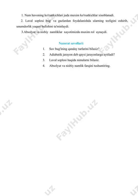 suv bug'i va to'yingan bug' tushunchalari - Page 4