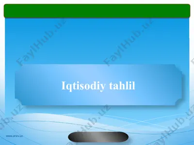 iqtisodiy tahlil — PPTX