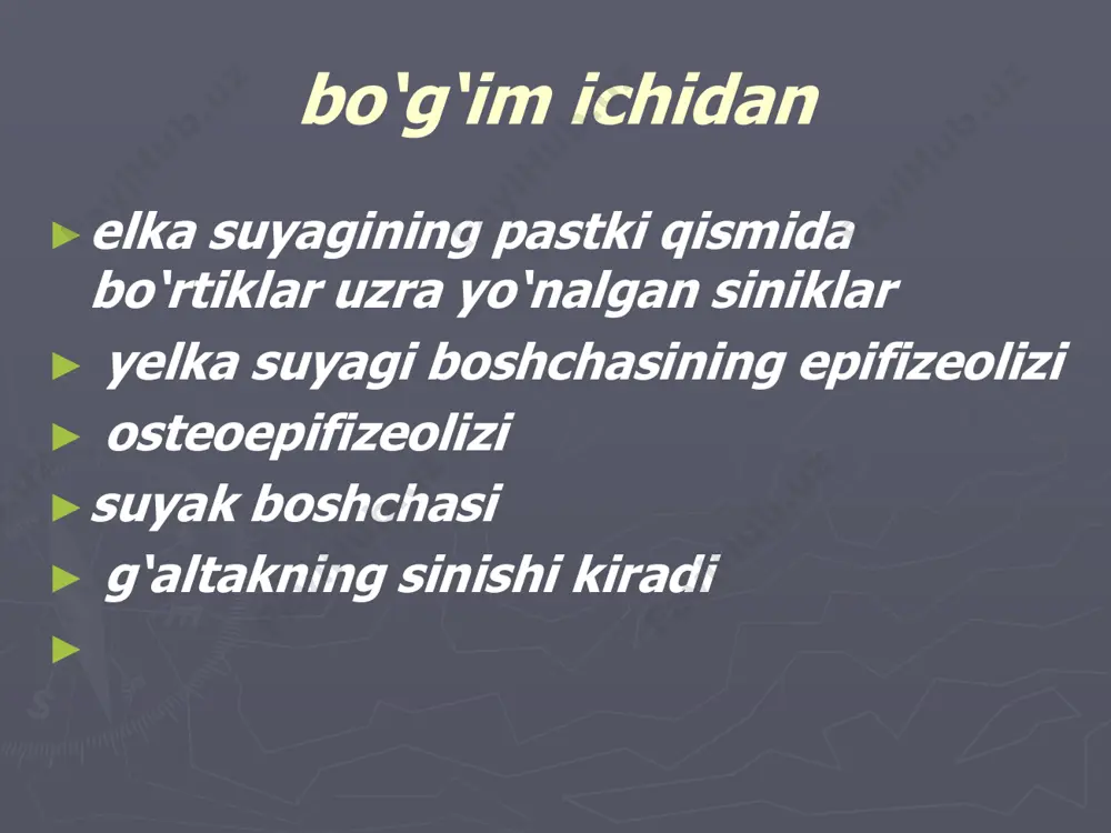 tirsak bugimi sinishi haqida ma'lumotlar - Page 3