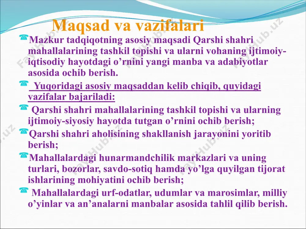 yat kasb etadi. hozirgacha qadimiy diniy e’tiqodlarning nikoh to‘yi marosimlaridagi ilmiy ilmiy adabiyotlarda ma’lum larajada yoritilgan bo‘lsa-da, voha aholisi nikoh to‘ylari bilan bog‘liq qadimiy diniy tasavvurlar va afsungarlik ko‘ri-nishlari yetarlicha tadqiq etilmagan. voha mahallalari aholisi orasida oilaviy turmush bilan bog’liq ko’p-dan-ko’p milliy an’analar mavjud bo’lgan. shulardan biri — chaqaloqqa "momo" bo’lish odati. qishloqda avval-lari ko’p bolali, nevarali-chevarali, el ichida kayvoni bo’lgan, ko’pni ko’rgan kampirlar momolik (doyalik) qilishgan. momo ko’magi va nazorati ostida farzand tug’iladi. bu ota-onaga, oilaga qanchalik quvonch va shodlik olib keladi. shu narsa xarakterliki, bola ulg’ayib voyaga yetganda ham doya — "momo"siga ixlos bilan qaragan, u kishini hamisha hurmat qilgan, "momo" esa uni "nevaram" degan, qisqasi, umr bo’sag’asida bog’langan mehr ipi uzilmaydi. mahalladagi oilaviy marosimlar to’y bola oila va nikoh marosimlaridagi ko‘pgina marosim va urf-odatlarning kelib chiqishi, ildizlari (genezisi) qadimgi diniy tasavvurlar va urf-odatlarda, masalan, sehrgarlik (magiya), tabiat va hosildorlik kult-lariga sig‘inish, olov va o‘choqni mo‘tabarlashtirish ibodati, ajdod-larga …