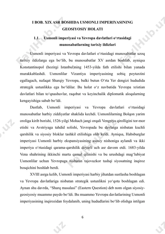 niyati, xristian ziyoratgohlariga egalik qilish bahonasida olib borilgan siyosati, frantsiya va buyuk britaniyaning usmonlilarni qo‘llab-quvvatlashi bilan yakunlangan. parij tinchlik shartnomasi (1856) orqali usmonli imperiyasi yevropa davlatlari tomonidan xalqaro huquqiy subyekt sifatida tan olingan, ammo bu tan olish imperiyaning suverenitetini emas, balki yevropaning u ustidan nazoratini kuchaytirishga xizmat qilgan. usmonli-yevropa munosabatlarining muhim jihatlaridan biri iqtisodiy aloqalardir. xvi asrdan boshlab venetsiya, genuya va keyinchalik angliya, niderlandiya, fransiya kabi davlatlar bilan savdo aloqalari rivojlandi. usmonli imperiyasi o‘z portlarida yevropalik savdogarlarga imtiyozli shart-sharoitlar yaratdi. bu jarayonda kapitulyatsiya tizimi muhim rol o‘ynadi. bu xalqaro shartnomalar orqali yevropaliklar usmonli hududida erkin savdo qilish, konsulliklar ochish va ba’zida usmonli qonunchiligidan mustasno bo‘lish huquqiga ega bo‘ldilar. kapitulyatsiyalar ilk davrda usmonlilar tomonidan ixtiyoriy tarzda berilgan bo‘lsa-da, xix asrga kelib ular usmonli suverenitetini cheklovchi vositaga aylana boshladi. yevropa davlatlari ushbu imtiyozlar vositasida ichki siyosatga aralasha boshladilar. xviii–xix asrlarda usmonli imperiyasining harbiy va iqtisodiy kuchi susayib borar ekan, yevropa davlatlari uning …