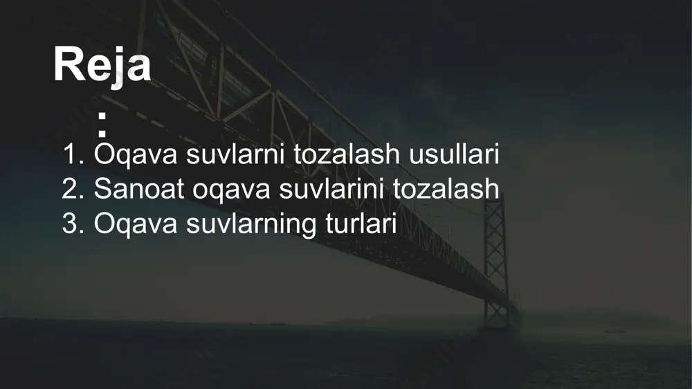 dasturlarni amalga oshirish hisobiga soliq imtiyozlarini qo'lga kiritadi. shunday qilib, yuqori sifatli sanoat oqava suvlarini tozalash nafaqat atrof-muhitga, balki korxona byudjetiga ham ijobiy ta'sir ko'rsatadi. ko‘pchilik hojatxona tugmachasini bosganida nima bo‘lishini o‘ylamaydi. oqib chiqdi va oqib ketdi, bu ish. bunday holda katta shahar qanday qilib moskva har kuni kanalizatsiya tizimiga to'rt million kub metrdan kam bo'lmagan oqava suvlarni ko'radi. bu kreml oldida bir sutkada moskva daryosida oqadigan suv miqdori bilan bir xil. bu katta hajmdagi chiqindi suvni tozalash kerak va bu vazifa juda qiyin. sanoat oqava suvlarini tozalash jarayoni o'ziga xos xususiyatlarga ega. hozirgi vaqtda ham an'anaviy, ham yangi ishlab chiqilgan texnologiyalar keng qo'llanilmoqda. sanoatga qarab, bu turli xil konsentratsiyali qattiq cho'kma olish imkonini beruvchi turli xil usullarning butun majmuasi bo'lishi mumkin. havo aeratsiyasi ifloslantiruvchi moddalarning suzuvchanligini oshirish uchun ishlatiladi, ular keyinchalik sirtdan chiqariladi. skrining, membrana texnologiyasi, santrifugalar va teskari osmos kabi jismoniy usullar ham keng tarqalgan. keyinchalik murakkab usullar …