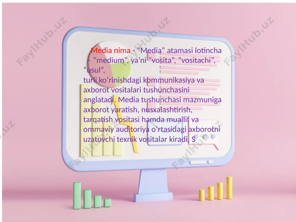 mediasavodxon inson o‘ziga bu axborotni kim va nima maqsadda yaratgan? ushbu xabar men uchun zarurmi? degan savolni bera olishi va to‘g‘ri xulosa chiqarishi, unga nisbatan tanqidiy yondoshishi lozim. mazkur savollar nafaqat siz oilangiz davrasida televizor ko‘rayotgan, mashinada radio eshitayotgan yoki internetdagi xabarlarni ko‘rayotgan paytda berilishi, balki har qanday axborotni qabul qilayotgan va unga baho berayotganda ham kerakdir. bugungi axboriy muhitni tushunishda mediasavodxonlik muhim ahamiyat kasb etadi. asosiy tushunchalar ayniqsa, bugun mediatizatsiya hayotimizga chuqur va tezkor kirib borayotgan, ma’lumotlar hajmi tobora ortib borayotgan yangi global davrga kirib borishimiz jarayonida insonning ishonchli axborotga nisbatan ehtiyoji tobora ortib bormoqda. axborot makonining globallashuvi, ochiqligi va ommaviy kommunikatsiyaning kuchayishi natijasida axborotlar inson ongu shuuriga shiddat bilan oqib kelmoqda. axborot asrida ommaviy axborot vositalari soni kundan kunga oshib bormoqda. ixtisoslashgan, o‘zining maxsus auditoriyasiga ega bo‘lgan yangi tele va radiokanallar, gazeta va jurnallar faoliyat boshlayapti. media-ta’lim hozirgi davrda shaxsning ommaviy axborot vositalari orqali rivojlanish jarayonini anglatadi. media-ta’lim …