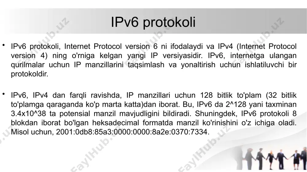 ipv4 va ipv6 protokollarining imkoniyatlarini taqqoshlash va tahlil qilish - Page 3