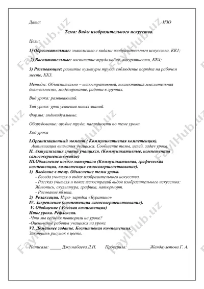 виды изобразительного искусства — DOCX