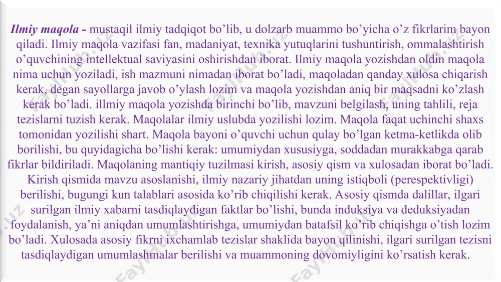 ilmiy xabar va ilmiy maqola yozish uslubiyoti - Page 4