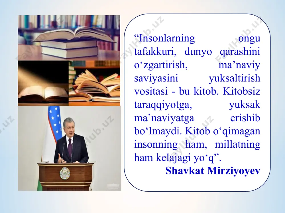 a borib taqaladi. antik davrlarda yunonlar chuqur fikrlash va chiroyli gapirish ilmini hikmat va donishmandlik deb ataganlar. notiqlik san’atiga ehtiyoj afinada, ayniqsa, juda kuchli edi. chunki yunonistonda demokratiya tuzumi qaror topgach, respublikaning har bir ozod kishisi xalq majlislarida, senat kengashlarida, sud ishlarida erkin nutq so‘zlash imkoniyatiga ega bo‘ladi. afina davlatidagi sud tartiblari ham notiqlik san’atining keng rivoj topishiga kuchli ta’sir ko‘rsatadi. natijada, hozirgi advokatlarga o‘xshagan va qadimgi yunon tilida “logograflar” deb ataluvchi maxsus kasb kishilari paydo bo‘ldi. bilimdon, so‘zga chechan notiqlarning ko‘pchiligi “logograflik” bilan ham shug‘ullanib sudlashuvchilarga maxsus nutq matnlarini yozib berganlar. sharq madaniy tafakkuri va ajdodlarimiz merosida mutolaa va kitobxonlik xalqimizning kitobxonlikkka, so‘z san’atiga bo‘lgan cheksiz muhabbat va oshuftaligining ildizi shonli tariximining eng olis nuqtalariga borib taqaladi. zero, bizning elda, baxshilarimiz tilida “alpomish” dostoni yangrab, tog‘u toshlar sel bo‘lib oqqan asrlarda boshqa elatlar endigina patqalamga o‘rgana boshlagan edi. yurtimizda kitob bilan oshno bo‘lgan, kitobni suygan, kitob yozgan, kitobni muqaddas …