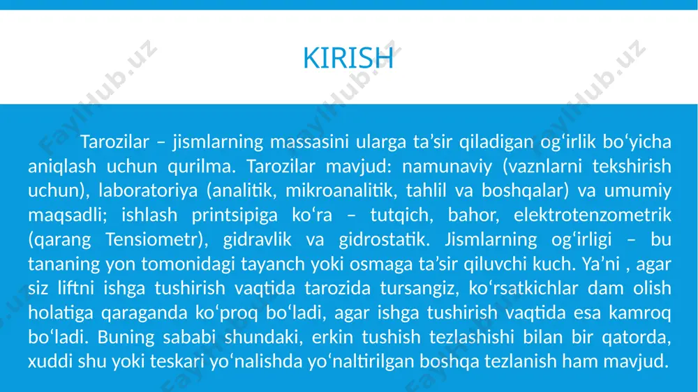 yuqori ruxsat 18 kg ni tashkil etadi. qurilma zarur bo‘lgan foydali variantlarga ega – stabilizator, o‘lchovlarning farqli funksiyasi, tar dengeleyicisi, batareya zaryadlash ko‘rsatkichi. modelda quvvat liniyasi yo‘q, u avtonom tarzda ishlaydi va o‘zini o‘chiradi. ma’lumotlar orqa yoritilgan displeyda ko‘rsatiladi. maman sbbc212 qurilmada plastikdan emas, metalldan yasalgan olinadigan idish bor. kassaning tepasida yumshoq nurli mato bilan qoplangan. elektron qurilma juda mustahkam va ishonchli. maksimal ruxsat etilgan vazni 20 kg, o‘lchov aniqligi 10 g gacha, model xotira funktsiyasiga, stabilizatorga, o‘lchov farqi optsiyasiga, zaryad ko‘rsatkichiga, ortiqcha yuk ko‘rsatkichiga va avtomatik quvvatga ega. batareyadan ishlaydi. momert 6420 2.1-rasm. og’irlikni o'lchovchi datchik. arduino va нх711-da tenzorli datchik va tarozi hx711 va mikrosxema mikrosxema o‘rnatilgan kuchlanish regulyatorini o‘z ichiga oladi, bu tashqi stabilizatorga ehtiyojni yo‘q qiladi. sinxronizatsiya kirishiga tashqi manbadan har qanday impuls signali qo‘llanilishi mumkin, shu bilan birga adc o‘rnatilgan generatordan ishlashga imkon beradi. 11 hx711 ning asosiy texnik xususiyatlari: adc bit chuqurligi – 24 …