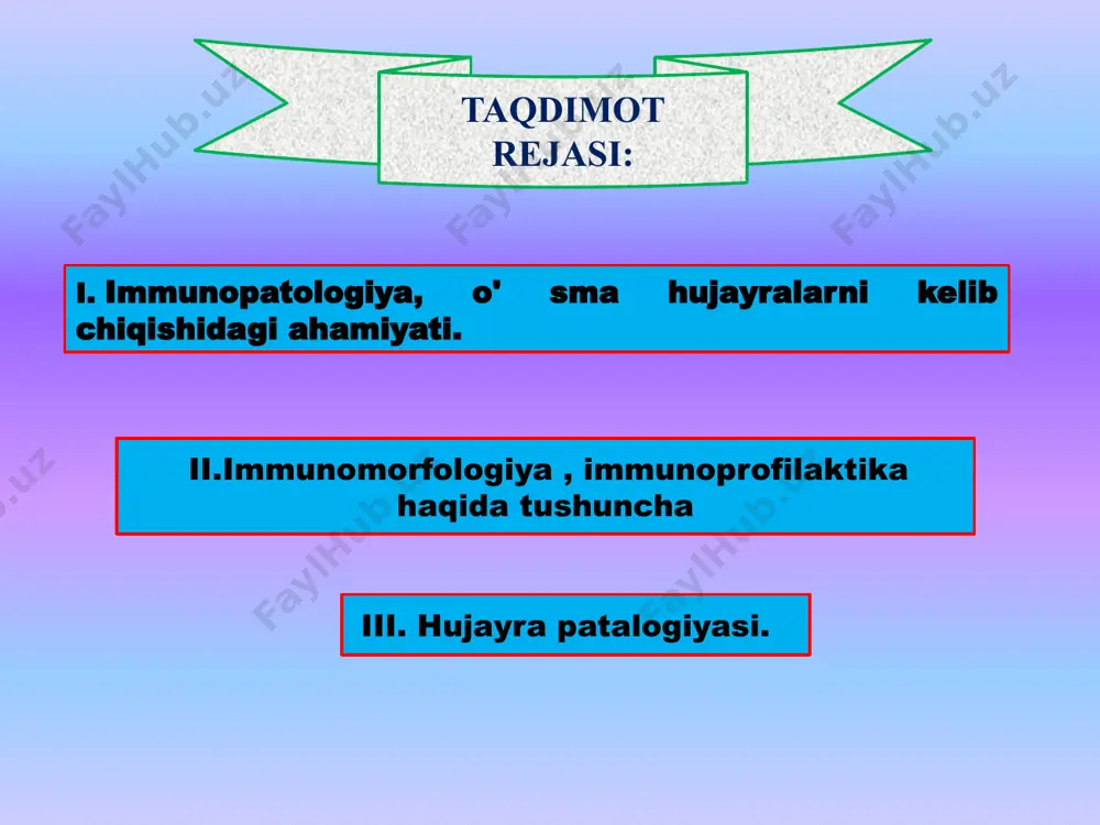 sohalari hamda biol. ning biokimyo, embriologiya, genetika va antropologiya kabi sohalarida nozik tahlil (analiz)lar oʻtkazishda antigen (mikrob, virus, yot oq-sil moddalar va b.) bilan antitelolarning uzaro taʼsiri juda spetsifik boʻlishiga asoslangan immunologik tekshirish metodlari keng qoʻllaniladi. orttirilgan immunitet. qadimiy xalglaming kuzatishlariga ko'ra, to bilan kasallanib sog 'aygan kishilarbu kasallikkachalingan bemorlar bil muloqotda bo'lganlarida, ularga qo 2g atuvchi qayta yuqmagan. shuningdek turli mamlakat xalqlari yuqumli kasalliklardan saqlanish uchun ayrim kasalliklarga qarshi emlashni qo'llaganlar. tug'ma immunitet kuchiga ko'ra haqiqiy va nisbiy boladi. masalan, kalamush hujayralarida bo'g'ma, baliqlarda esa goqshol toksiniga tseptorlar bo'lmaydi, shuning uchun bu hujayralar ko'rsatilg omillarga nisbatan mustahkam, haqiqiy chidamlilikka ega. ammoayr hayvonlarning organizmiga yugori harorat, rentgen nurlari ta'sir ettiri yoki gormonlar, immunodepressantlar yuborilsa, ularning hamo'ziga x bo'lmagan yuqumli kasallik qo’zgʻatuvchilariga nisbatan moyilligi osha masalan, baqalarning cana harorati oshirilsa, ular kuydir qo'zg'atuvchisiga beriluvchan ho'lib goladi. orttirilgan immun tanqisligi sindromi (oits) orttirilgan immunitet. qadimiy xalglaming kuzatishlariga ko'ra, to bilan kasallanib sog …