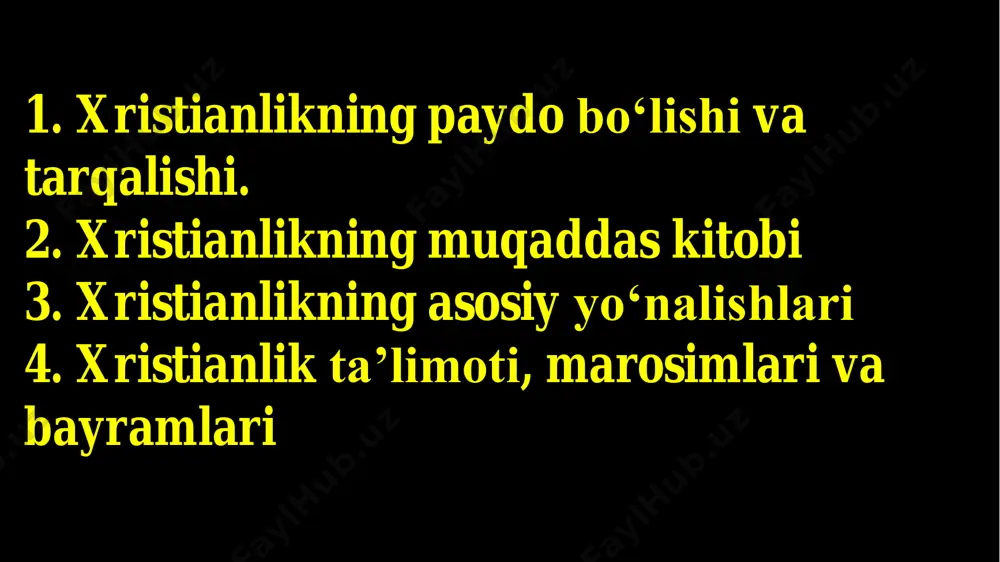 maʼlumotlar juda kam, faqatgina iso tugʼilgach maryam yusuf ismli duradgorga turmushga chiqqani va ular podshoh hirod zulmidan qochib misrga koʼchib ketishgani, boʼlgʼusi paygʼambar yahudiy anʼanalariga mos ravishda ulgʼaygani qayd etiladi. iso oʼttiz yoshga kirganda xudoning amri bilan yahyo paygʼambar oldiga boradi. oʼsha paytlarda yahyo isroilliklar orasida targʼibot olib borib, ularni oxiratdan ogohlantirar, tezroq tavba qilib gunohlardan poklanishga chaqirar, izdoshlarini iordan daryosi suvida choʼqintirar edi. xristianlar ilk moʼʼjizalar mazkur choʼqintirish voqeasidan soʼng boshlanganini taʼkidlaydilar. yahyo isoni suvda choʼqintirgach, birdan osmon yoriladi va yogʼdu taratib, kabutardek uchib tushayotgan ruh koʼrinadi. iso, dastlab, bir qancha vaqt shayton vasvasalarini yengish davrini oʼtaydi, soʼng daʼvat davriga oʼtadi. u oʼz daʼvatlarida oʼzining paygʼambarligi va xalqni yaqinlashib kelayotgan “oxirat”dan ogohlantirish uchun yuborilganini taʼkidlaydi. gunohlardan tiyilib, tavba qilish va toʼgʼri yoʼlga kirishga chaqiradi. yoʼl–yoʼlakay turli moʼʼjizalar koʼrsatib, odamlarni davolaydi. iso oʼz sayohatlari davomida koʼplab shogirdlar, yaʼni “havoriylar” (yunoncha “apostol” – “yordamchi”) orttiradi, ular uni masih (yunoncha xristos, ibroniy …