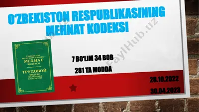 o‘zbekiston respublikasining mehnat kodeksi — PPTX