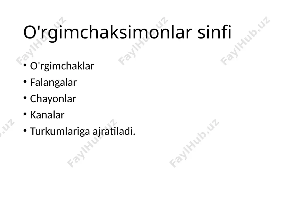 o'rgimchaksimonlar sinfi - Page 3