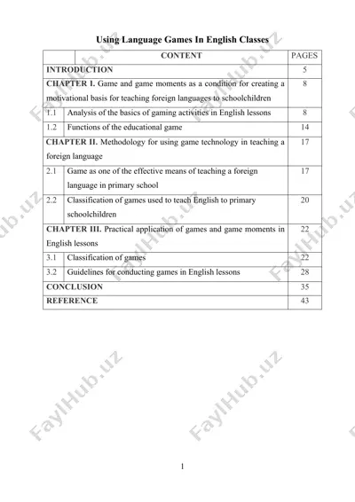 using language games in english classes — DOCX