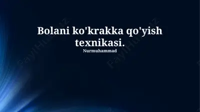 bolani ko'krakka qo'yish texnikasi — PPTX