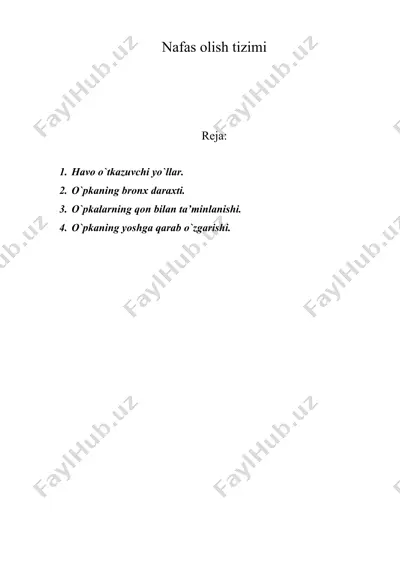 nafas olish tizimi — DOC