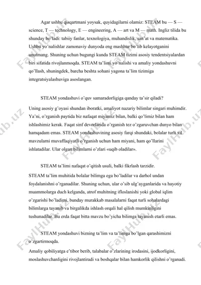 steam ta'limi — DOCX