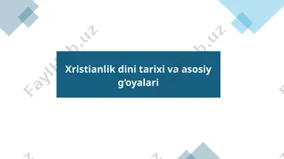 xristianlik tarixi — PPTX