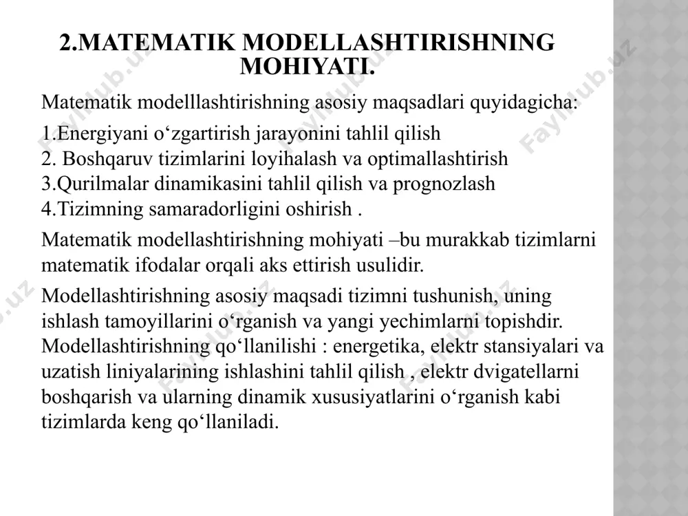 di. dizel generatorida yordamida mexanik energiya elektr energiyasiga aylantiriladi. 5.xulosa xulosa qilib aytganda elektromexanik energiya o‘zgatkichlaridan taxogeneratorda aylanish tezligi qanday kuchlanish hosil bo‘lishi dizel generatorida esa mexanik energiya qanday qilib elektr energiyasiga aylanishini ko‘rib chiqdik. yakuniy xulosa sifatida aytish mumkinki, elektr energiyasini ishlab chiqarishda qo‘llaniladigan generatorlarning ishlash tamoyilini o‘rganish muhim vazifalardan biridir. 6.foydlanilgan adabiyotlar. 1. j.s.salimov, n.b. pirmatov ,,elektr mashinalari’’ toshkent-2011 2. m.t.turdiyev ,,elektrotexnika va elektronika asoslari’’ 2016-yil 3. q.odilov, q.odilov ,,umumiy elektrotexnika va elektronika asoslari’’ 2013-yil 4. s.f.amirov, m.s.yoqubov, n.g‘.jabborov ,,elektrotexnikaning nazariy asoslari’’ 2007-yil image1.jpeg image2.png image3.png image4.png image5.png /docprops/thumbnail.jpeg