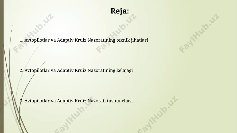 nadi, shuningdek, ularning ta'mirlash xarajatlari ham sezilarli darajada yuqori bo'lishi mumkin. avtopilotlar yo'l harakati sharoitlariga moslashuvchanligi tufayli 30% gacha yoqilg'i tejashga yordam beradi, biroq, masalan, to'shkent kabi gavjum shaharlarda ularning samaradorligi ancha pasayadi. xavfsizlik va chegaralanishlar адаптив круиз-контрол тизимларининг самарадорлиги тезлик чегараларига, йўл шароитига ва ҳатто ҳайдовчининг шахсий реакциясига боғлиқ, мисол учун, 60 км/соат тезликда ҳаракатланишдаги самарадорлик 80 км/соат тезликдагидан фарқ қилади. 2023 йилдаги тадқиқотларга кўра, автопилотлар ва адаптив круиз-контроллар ҳалокатлар сонини 10% гача камайтириши мумкин, аммо бу кўрсаткич фақат маълум шароитларда, масалан, америка қўшма штатларининг автомагистралларида амал қилади. avtopilot va adaptiv kruiz nazoratining amaliy qo'llanilishi avtopilot tizimlari 2023-yilda dunyo bo'ylab 10 milliondan ortiq yangi avtomobillarga o'rnatildi, bu esa ushbu texnologiyaning tez rivojlanishini ko'rsatadi. adaptiv kruiz nazorati tizimlari, masalan, germaniyaning autobahn magistrallari kabi yuqori tezlikli yo'llarda haydovchilarga sezilarli darajada qulaylik yaratadi. avtopilotlar va adaptiv kruiz nazorati tushunchasi adaptiv kruiz nazorati, 30 km/soatdan yuqori tezliklarda ishlaydi va oldindagi avtomobil bilan maʼlum …