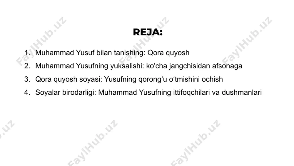 all 1 2 3 muhammad yusuf qora quyoshga qarshi: yakuniy to‘qnashuv “muhammad yusuf: qora quyosh” dostonida tomoshabinlar muhammad yusuf va dahshatli qora quyosh o‘rtasidagi so‘nggi jangga guvoh bo‘lishadi. jang avjiga chiqadi, chunki ikkala tomon ham g'alaba va hukmronlik uchun kurashda o'zlarining eng kuchli qobiliyatlari va strategiyalarini ishga soladi. muxlislar o'z o'rindiqlarining chekkasida qolib ketishadi, chunki bu hayajonli va harakatga boy to'qnashuv paytida dunyo taqdiri muvozanatda. qora quyosh merosi: yusufning yer osti dunyosiga ta'siri “qora quyosh” nomi bilan mashhur bo‘lgan muhammad yusuf o‘zining mash’um merosi bilan yer osti dunyosida abadiy iz qoldirdi. uning ta'siri ko'lankalarda aks-sado berib, kelgusi yillar davomida jinoyat manzarasini shakllantiradi. qora quyosh dostoni yusufning shafqatsiz kuchi va ta'siridan dalolat beradi. uning nomi uni kesib o'tishga jur'at etganlarning qalbiga qo'rquv solib, uning qora kuch sifatidagi obro'sini mustahkamlaydi. qora quyosh jinoiy dunyoga uzoq soya solib, uning ortidan tartibsizlik va vayronagarchilik izlarini qoldirishi bilan yusufning merosi. uning hikoyasi kuch-qudrat, shuhratparastlik va …