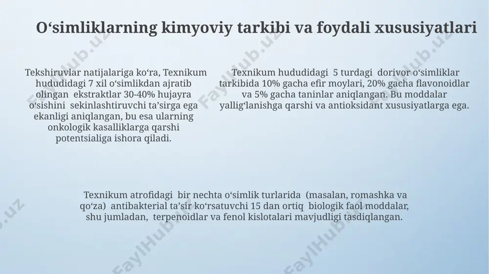 texnikum hududidagi dorivor 15 ta oʻsimlikni aniqlash - Page 5