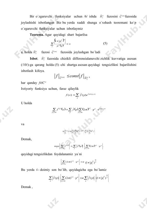 vazn funksiyali kubatur formulalar - Page 5