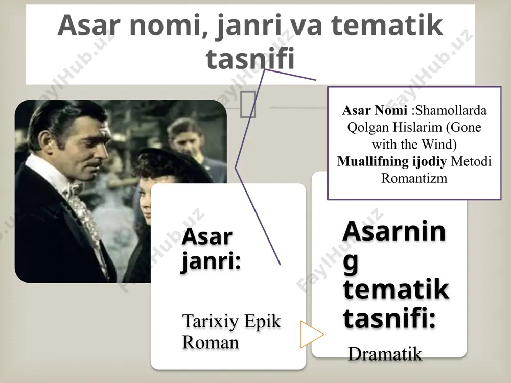 qo‘shni yigit eshli haqida o‘ylashni istaydi. qiz urush haqida hech narsa eshitishni xohlamaydi. eng muhimi, u qo‘shnisi eshliga turmushga chiqishni orzu qiladi. skarlett go‘zal, yorqin va g‘ayrioddiy temperamentga ega qiz. ammo qizning keyingi hayoti boshqacha kechadi. u sevgilisi eshli bilan turmush qurmaydi, unga achchiq qilib boshqasiga turmushga chiqadi. keyin dahshatli urush paytida qo‘lida bolasi bilan yolg‘iz qoladi, eri urushda halok bo‘ladi. bundan tashqari, u eshlining xotiniga ham g‘amxo‘rlik qilishi kerak; bu juda qiyin bo‘ladi. taqdir skarlett o’xara uchun juda ko‘p sinovlarni tayyorlaydi, lekin aynan shu sinovlar uning xarakteri kuchli ekanini namoyish etadi va bu fazilatlar ayolga barcha qiyinchiliklarni yengib o‘tishga, hatto eng murakkab vaziyatlarda ham nafaqat o‘zi uchun, balki uni sevadigan va unga muhtoj bo‘lganlar uchun ham yo‘l topishga yordam beradi. portret va personaj tasviri  ketti skarlett (oʻhara) gamilton kennedi batler bosh qahramon. skarlett tannoz qiz, badavlat uyga merozxoʻr. doim ota-onasi va xizmatkorlar qaramogʻida. romanning ohirida (1873 yil) skarlett …