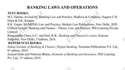 banking laws and operations — PPTX