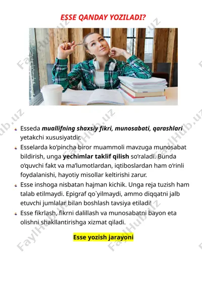 esse yozish — DOCX