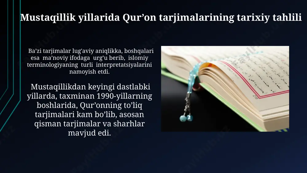 mustaqillik yillarida qur'onning o'zbek tiliga tarjima qilinishi va tafsilari - Page 4