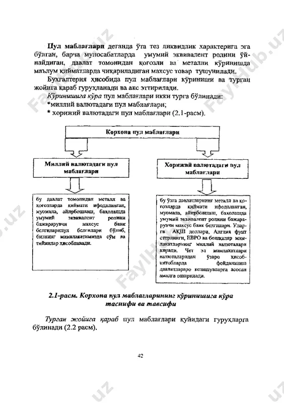 ходим билан хам моддий жавобгарлиги тугрисида шартнома тузилади. кассир ишни тусатдан колдирган тавдирда (касал булиши ва хоказо холларда) унинг хисобот берадиган бойликларини дархол бошка кассир кайтадан санаб чикади, унга ана шу бойликлар ташкилот рахбари ва бош бухгаптери хозирлигида ёки ташкилот рахбари тайинланган шахслардан иборат булган комиссия 47 хозирлигида топширилади. бойликларни кайта санаш ва топшириш натижалари тугрисида курсатилган шахслар имзо чеккан далолатнома тузилади. ходимлари сони чегараланган микрофирмалар ва кичик кор- хоналарда кассир лавозимини рахбар ишловчи ходимлардан бирига юклаши ёки уни уз зиммасида колдириши мумкин. бош бухгалтер ва касса хужжатларига имзо чекиш хукукидан фойдаланувчи бошка бухгагггерлар кассирлик мажбуриятларини бажариши мумкин эмас. хар бир корхона ёки ташкилот накд пул билан хисоб-китоб- ларни амалга ошириш учун кассага эга булиши керак. накд пул- ларни кабул килиш, бериш ва вактинчалик сакпаш учун мулжал- ланиб, махсус жихозланган хамда ажратиб куйилган хона касса, деб номланади. ташкилотяарнинг рахбарлари кассани жихоз- лашлари ва касса хонасида, шунингдек, банк муассасасидан етказиб бериш …