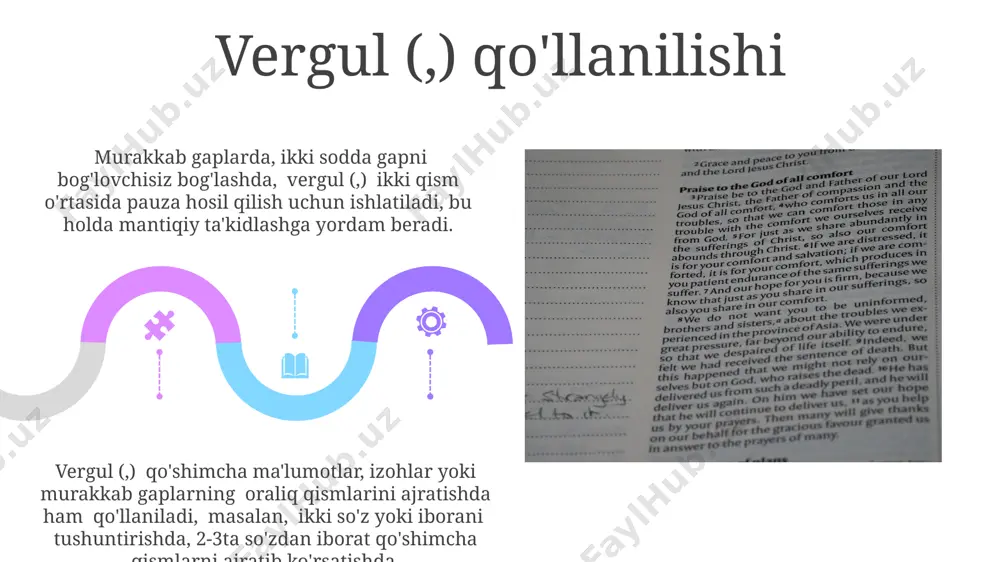 tinish belgilaridan foydalanish bo'yicha mashq va testlar ustida ishlash - Page 5