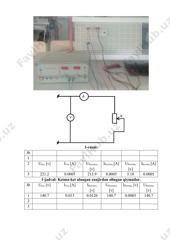 o‘zgarmas tok elektr zanjirlarini tekshirish mashg'uloti - Page 4