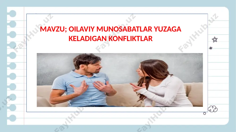lanilgan adabiyotlar ro`yxati ahmedova m.t. pedagogik konfliktologiya. –t.: adabiyot uchqunlari, 2017. -320 b. ansupov a.ya. osnovi konfliktologii. –m.: 1998; to‘ychieva g.u., asadova e. yoshlar va konfliktlar yechimi. manual. –t.: 2008. azizxo‘jaeva n.n. pedagogik texnologiya va pedagogik mahorat. – toshkent: nizomiy nomidagi tdpu, 2006. pedagogik texnologiyalar va pedagogik mahorat. darslik. n.t.omonov, n.x.xojaev, s.a.madiyarova, ye.i.eshkulov. t.: “iqtisod-moliya”, 2009. image1.png image2.png image3.png image4.png image5.png image6.png image7.png image8.png image9.png image10.png image11.png image12.png image13.png image14.png image15.png image16.png /docprops/thumbnail.jpeg