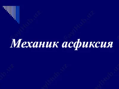 механик асфиксия — PPTX