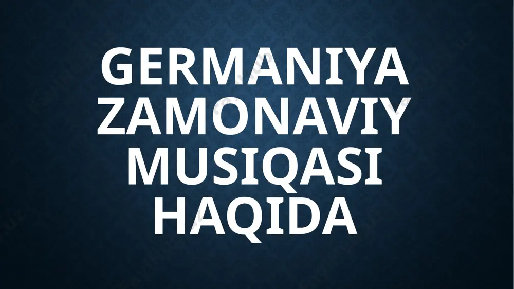 germaniya zamonaviy musiqasi - Page 3
