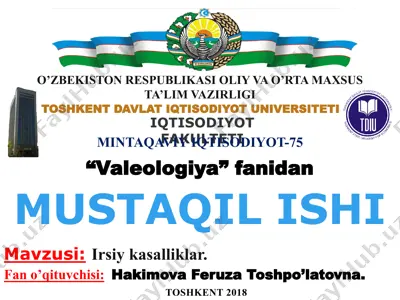 irsiyat va irsiy kasalliklar — PPTX