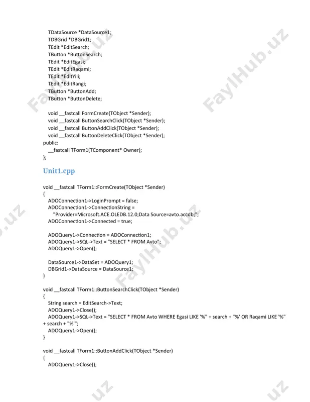 avtomobillarni ro`yxatga olish va qidirish tizimi dasturi - Page 4