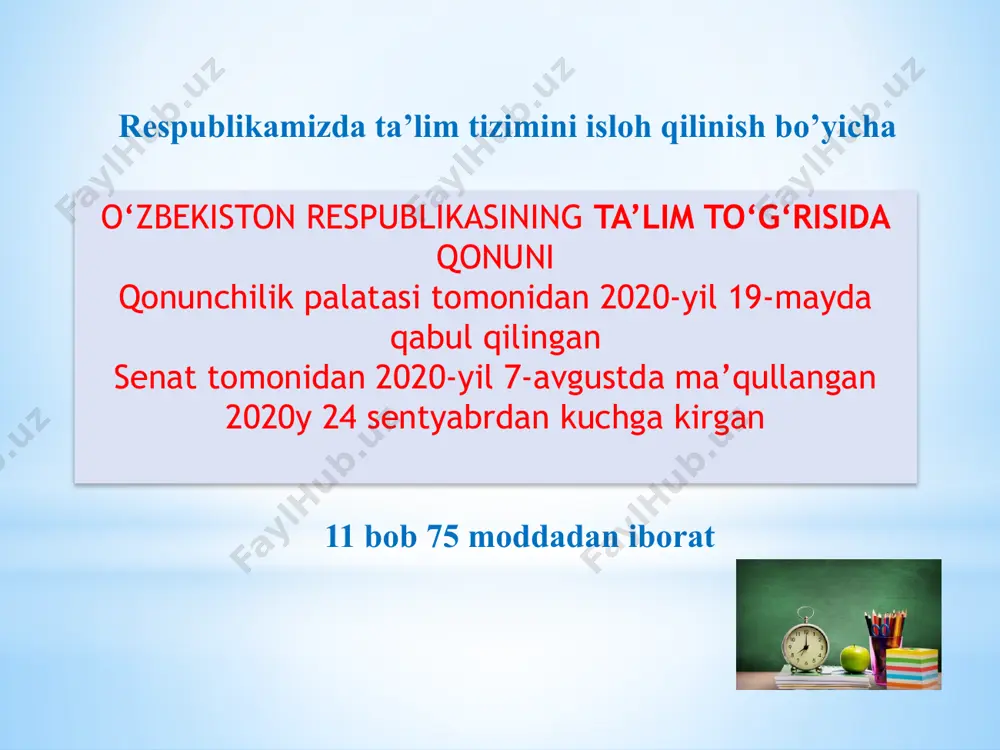 ланади. ma’lumotni qabul qilish organlari foiz hisobi tam bilish organlari 1 teri orqali sezish 1,5 hid bilish organlari 3,5 eshitish organlari 11 koʻrish organlari 83 ma’lumotlarni qabul qilish tizimlari oʻqitish jarayonidagi faoliyat turlari esda saqlab qolish, foiz hisobida oʻqisa 10 eshitsa 20 koʻrsa 30 koʻrsa va eshitsa 50 aytib bersa 80 aytib bersa va amalda koʻrsatib bersa 90 esda saqlashni faoliyat bilan bog‘lanishi oʻquv materialini bayon qilish oʻquv materialini 3 soatdan keyin esda qolishi, % 3 kundan keyin 1 yildan keyin ma’ruza 70 10 3 koʻrgazmali 72 20 13 koʻrgazmali ma’ruza 85 65 33 aytib berish, koʻrgazmalilikni amalda bajarish 58 95 75 fizikani o’qitishda didaktik usullar. induksiya va deduksiya induksiya va deduksiya­­­-ushbu metodlar bilishning shunday usulidirki, bunda tadqiqotchi oʻz tafakkurida tekshirayotgan ob’ekt toʻg‘risidagi bir qancha juz’iy dalillardan, ular haqidagi ayrim bilimlardan umumiyroq bilimlarga (induksiya) va umumiy bilimlardan juz’iy, qisman yoki xususiy bilimlarga (deduksiya) oʻtadi. insonning bilish tajribasidan shu narsa ma’lumki, …