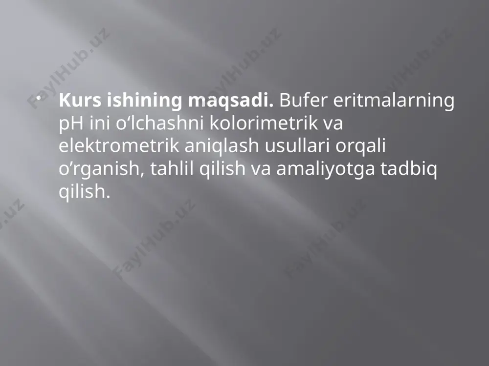 bufer eritmalarning ph ni o‘lchash usullari bo‘yicha kurs ishi - Page 3